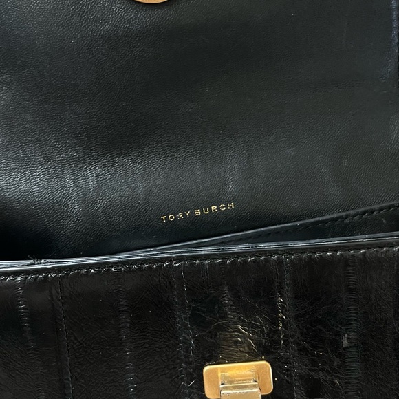 EUC Tory Burch Black Mini Crossbody Bag with Gold Chain - Picture 4 of 6